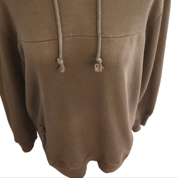 Mens Among equals army green hoodie size Medium - Picture 3 of 13